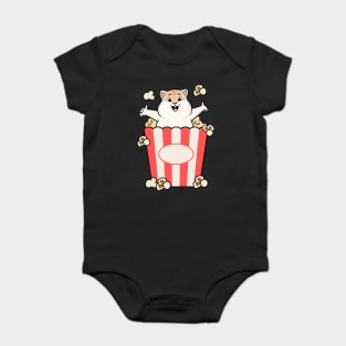 Hamster with Bag of Popcorn Baby Bodysuit